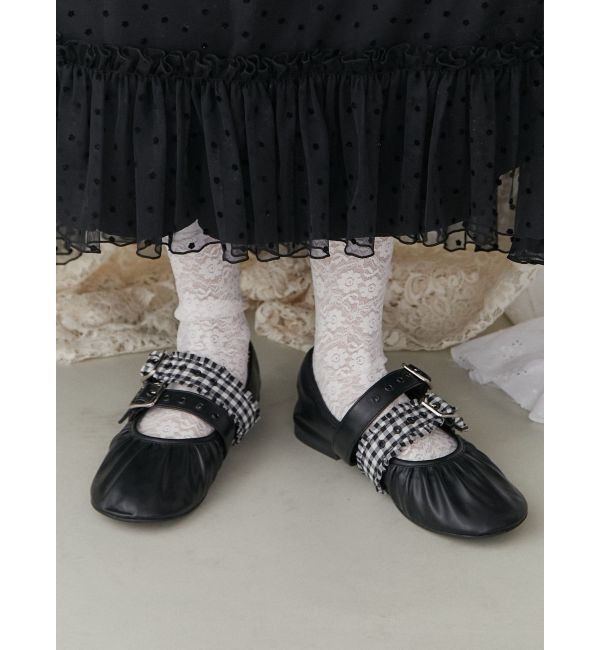 merry jenny「checkベルトバレエシューズ」|バレエシューズ|