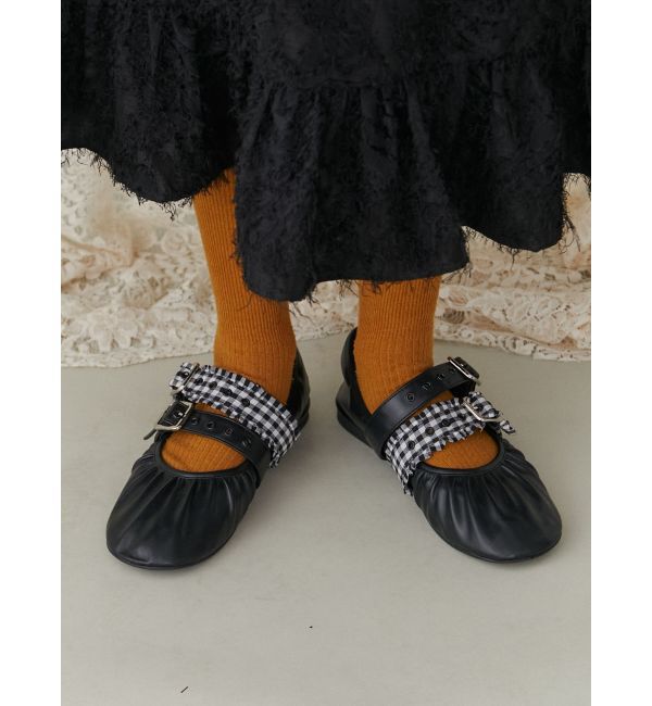 merry jenny「checkベルトバレエシューズ」|バレエシューズ|