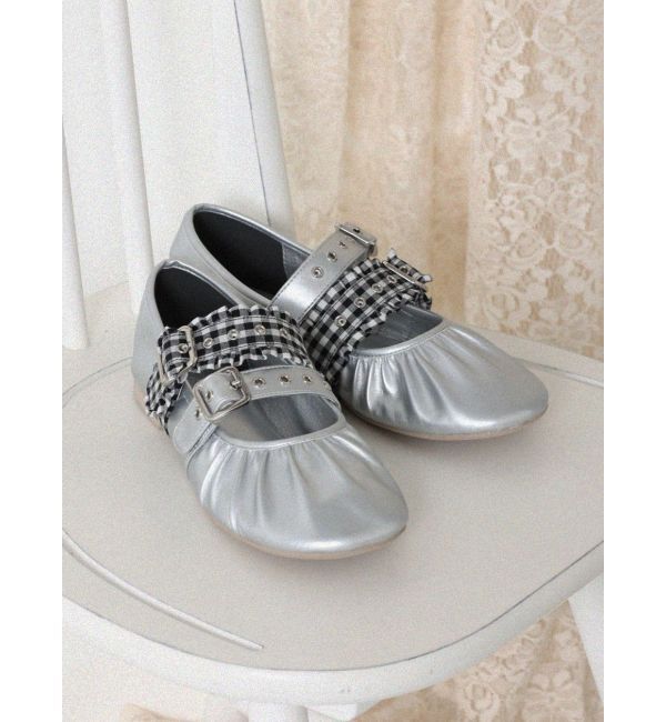 merry jenny「checkベルトバレエシューズ」|バレエシューズ|