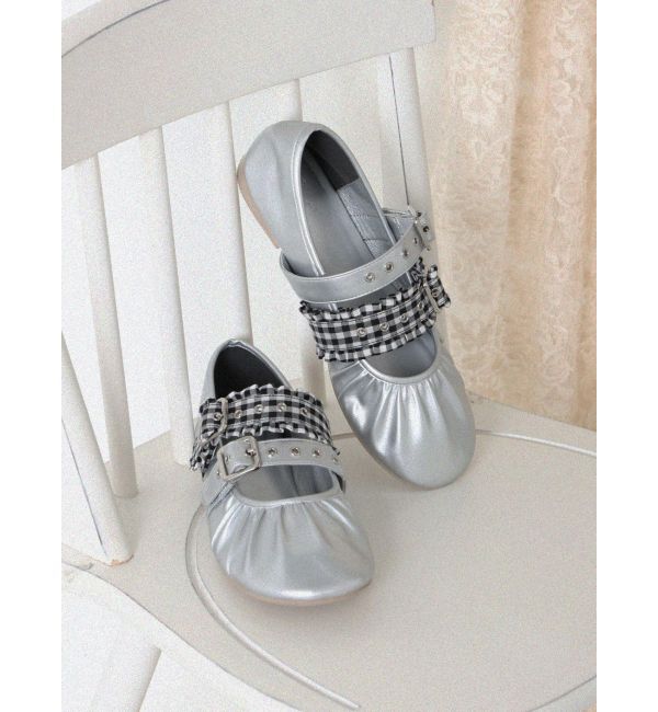 merry jenny「checkベルトバレエシューズ」|バレエシューズ|