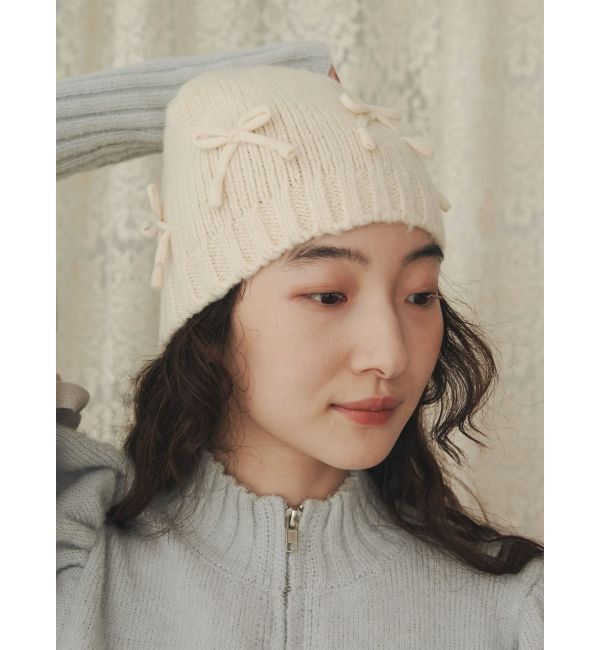 merry jenny「ribbonビーニー」|ニット帽|