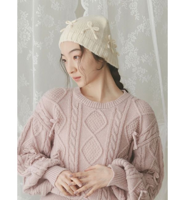 merry jenny「ribbonビーニー」|ニット帽|