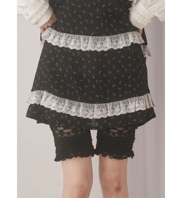 merry jenny「レースバイカーレギンス」|レギンス・スパッツ|ブラック