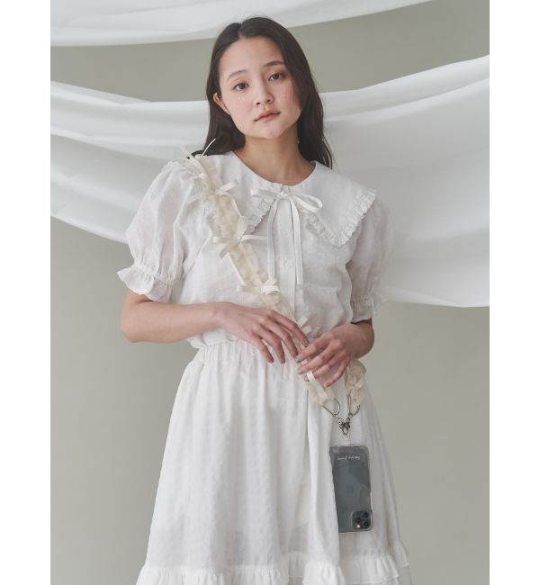 merry jenny「ギンガムリボンブラウス」|シャツ・ブラウス|