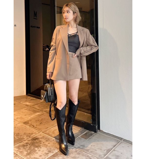 GYDA「ポインテットウエスタンブーツ」|ロングブーツ|