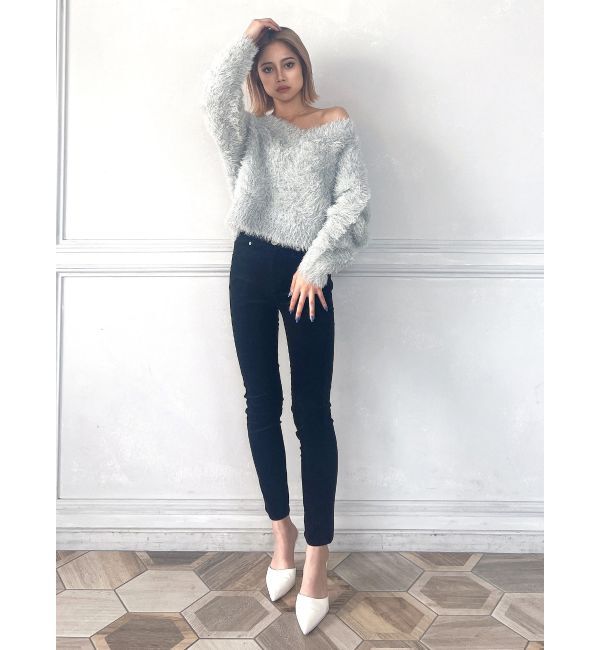 GYDA「ミドルウエストコーデュロイスキニーパンツ」|その他|