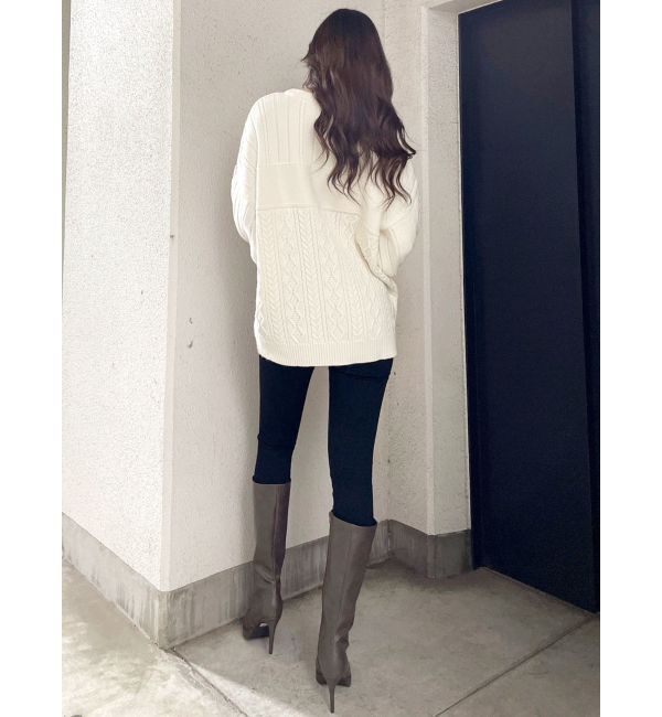 GYDA「BODACIOUS ケーブルニットトップス」|ニット・セーター|