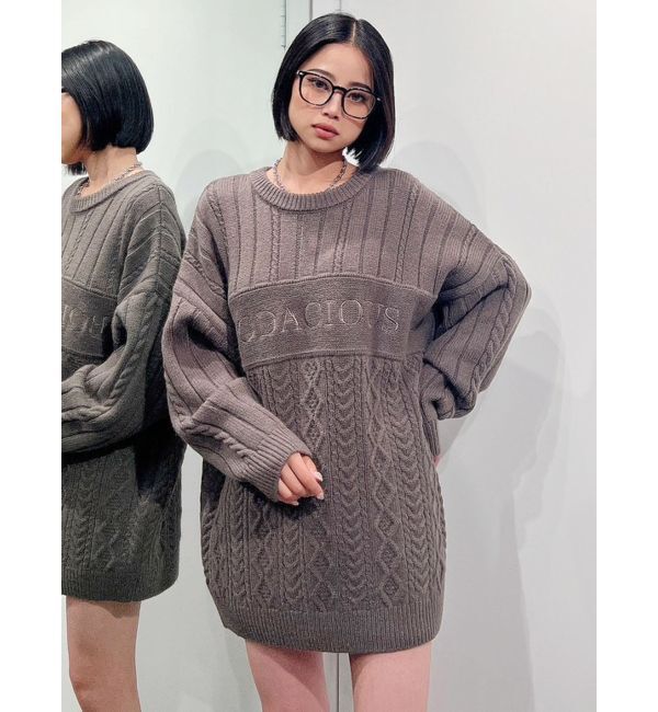 GYDA「BODACIOUS ケーブルニットトップス」|ニット・セーター|