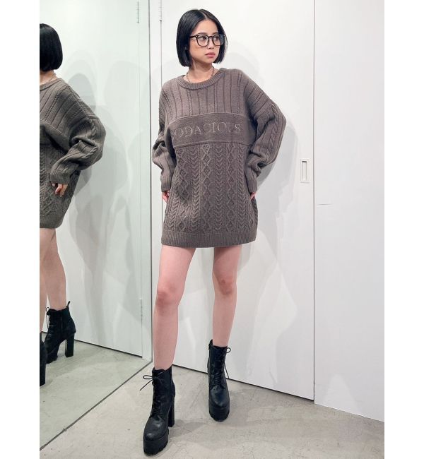 GYDA「BODACIOUS ケーブルニットトップス」|ニット・セーター|