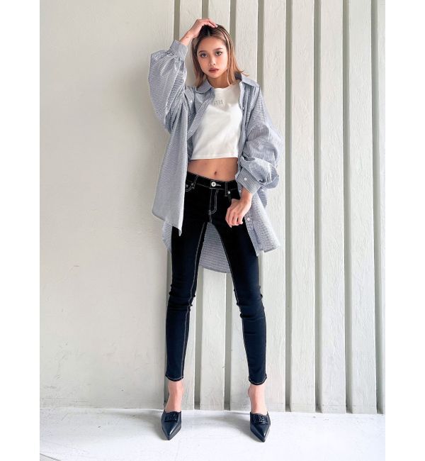 GYDA「ストライプオーバーシャツ」|シャツ・ブラウス|