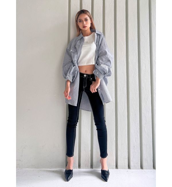 GYDA「ストライプオーバーシャツ」|シャツ・ブラウス|