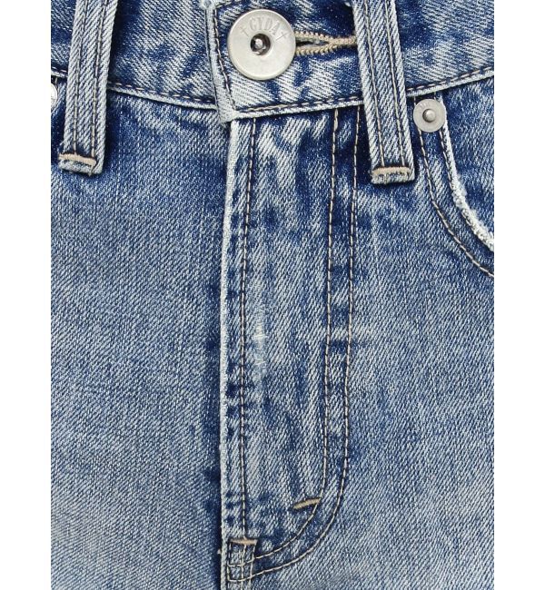 GYDA「ハイウエスト LEFT HEM ダメージデニム ショートパンツ」|デニム|