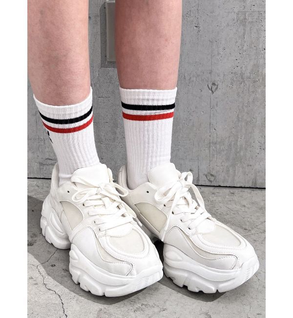 GYDA「Square gyda unattachedソールスニーカー」|スニーカー|オフホワイト