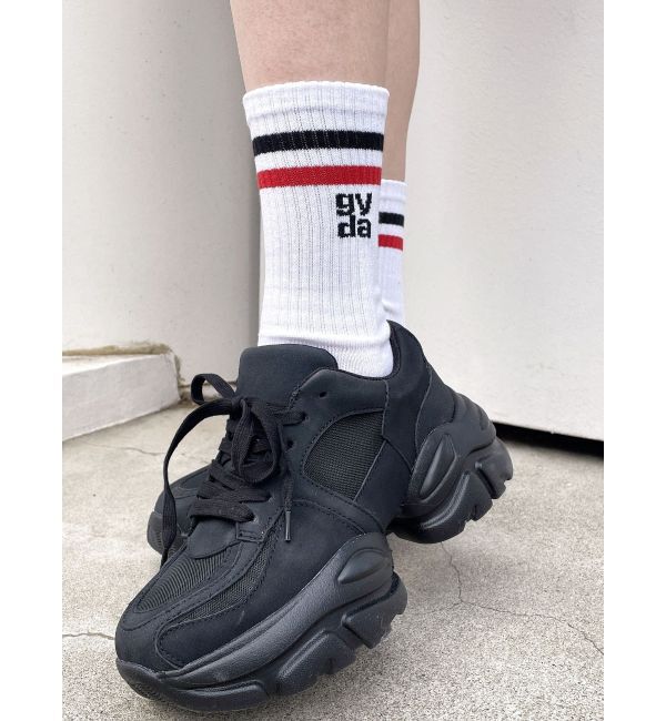 GYDA「Square gyda unattachedソールスニーカー」|スニーカー|ブラック