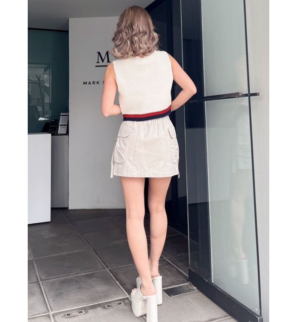 GYDA「Square gyda Vネックラインニットトップス」|ニット・セーター|