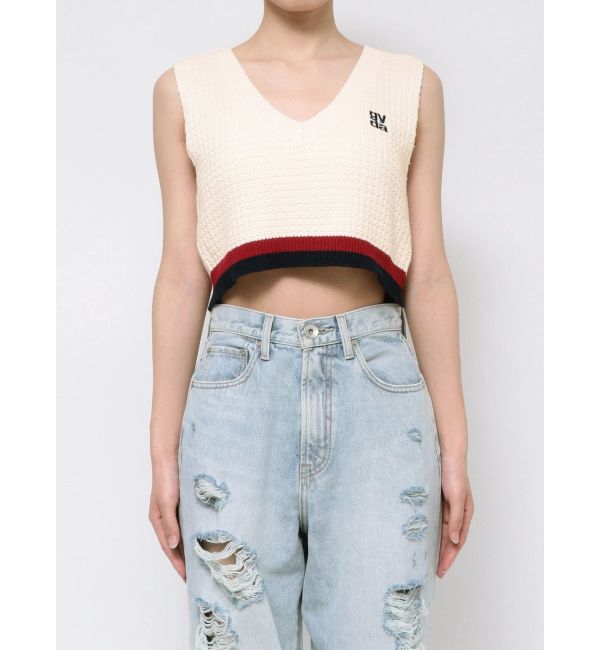 GYDA「Square gyda Vネックラインニットトップス」|ニット・セーター|