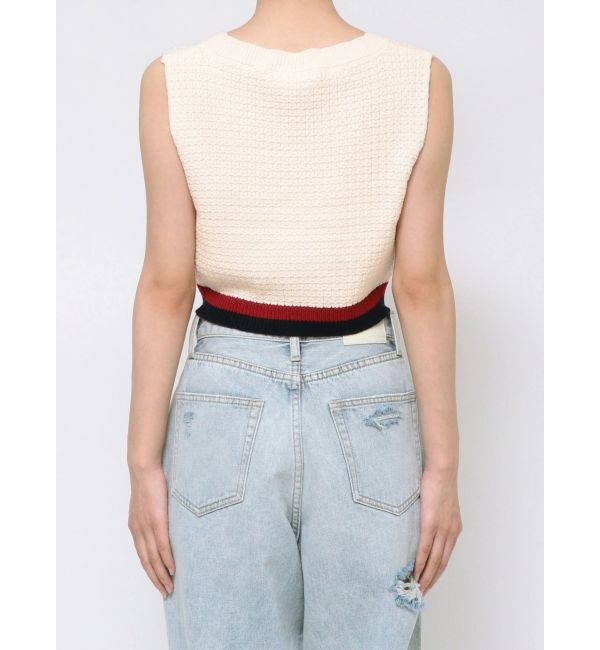 GYDA「Square gyda Vネックラインニットトップス」|ニット・セーター|