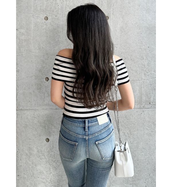 GYDA「HEMスリットオフショルニットトップス」|ニット・セーター|