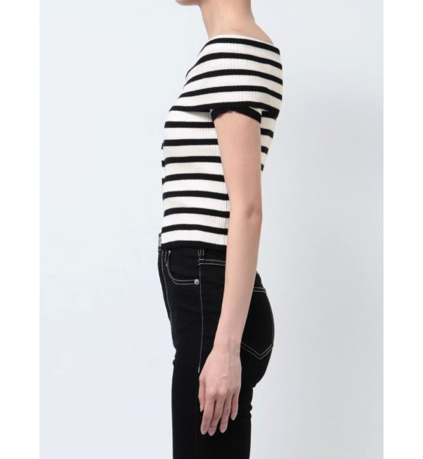 GYDA「HEMスリットオフショルニットトップス」|ニット・セーター|