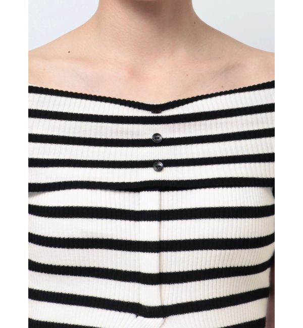 GYDA「HEMスリットオフショルニットトップス」|ニット・セーター|