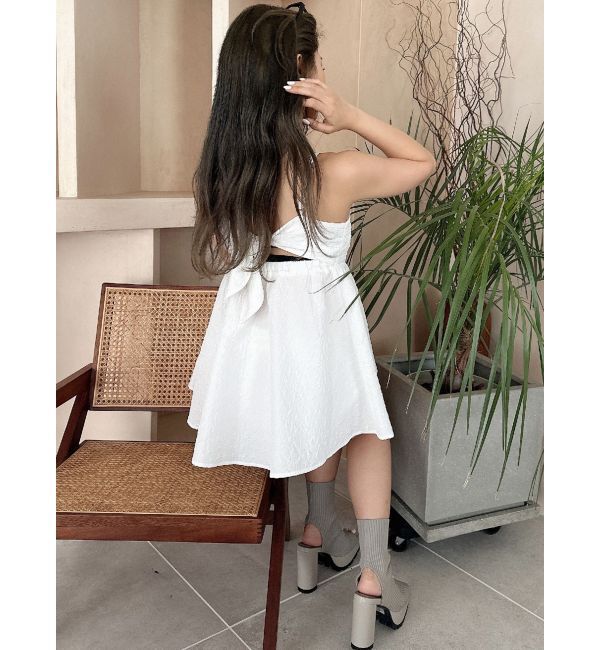 GYDA「【SETUP着用可】ジャカードBACKリボンチュニック」|シャツ・ブラウス|