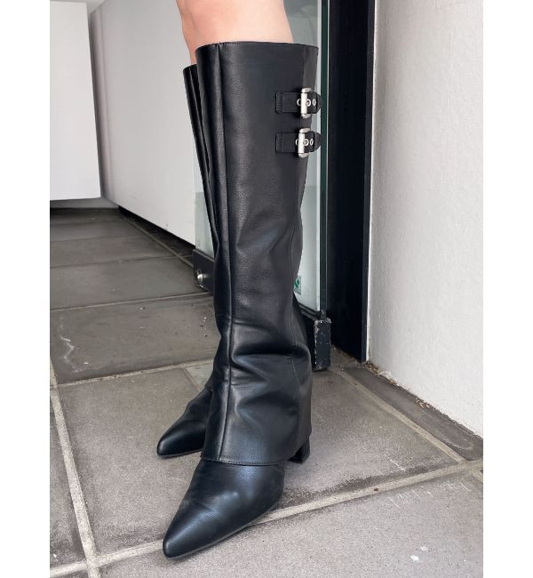 GYDA「2WAYエンジニアデザインブーツ」|ロングブーツ|ブラック