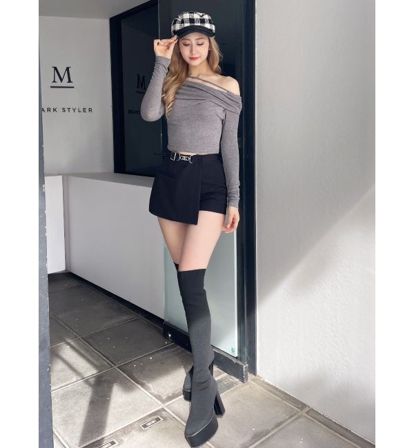 GYDA「アシンンメトリーオフショルトップス」|Tシャツ・カットソー|