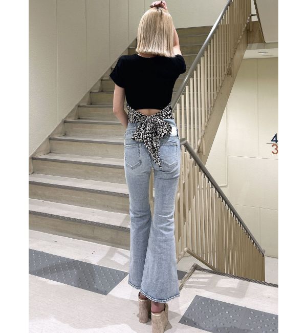 GYDA「レオパードバックリボントップス」|Tシャツ・カットソー|