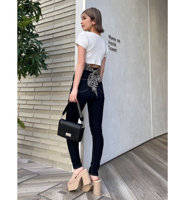 GYDA「レオパードバックリボントップス」|Tシャツ・カットソー|