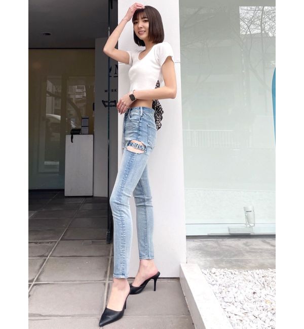 GYDA「レオパードバックリボントップス」|Tシャツ・カットソー|