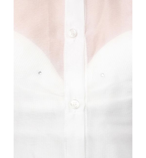 GYDA「シアーラインストーンショートシャツ」|シャツ・ブラウス|