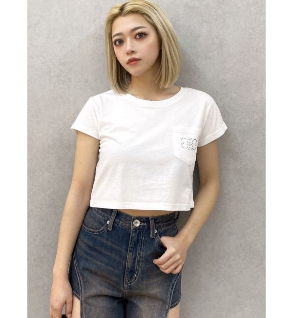 GYDA「Symmetry GYDA STONEポケットショートTシャツ」|Tシャツ・カットソー|