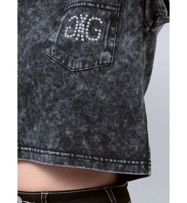 GYDA「Symmetry GYDA STONEポケットショートTシャツ」|Tシャツ・カットソー|