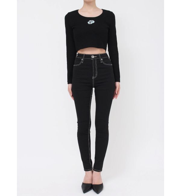 GYDA「GDロゴラインストーンテレコトップス」|Tシャツ・カットソー|