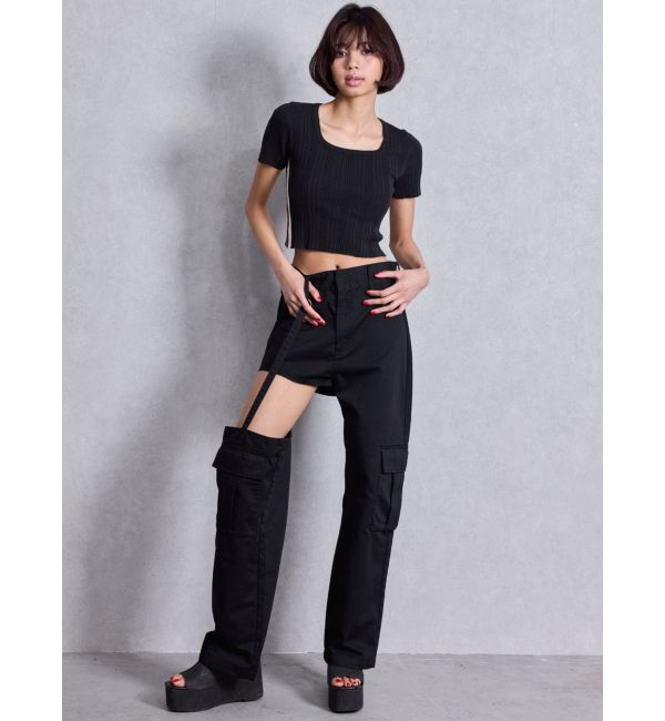 GYDA「SIDE CUTデザインカーゴカラーワイドパンツ」|その他|