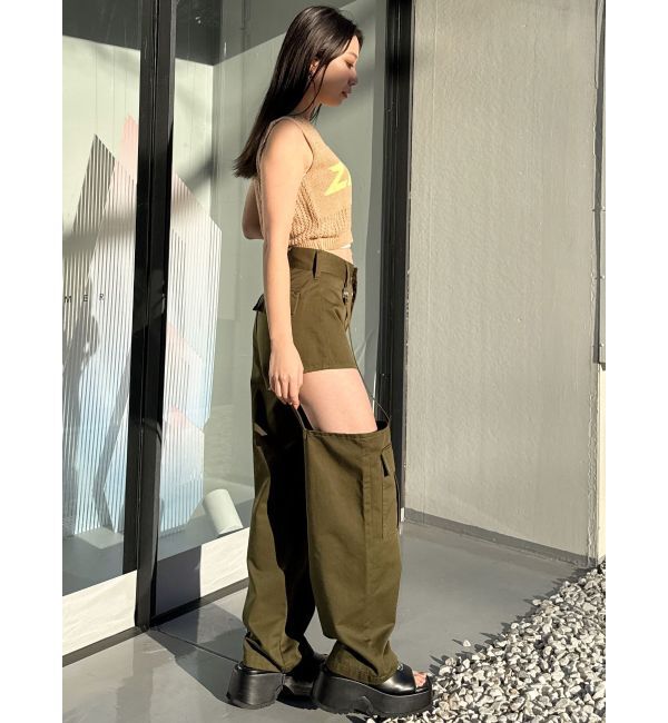 GYDA「SIDE CUTデザインカーゴカラーワイドパンツ」|その他|