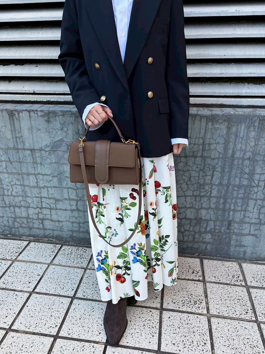 Mila Owen「ボタニカルウエストゴムギャザーマキシスカート」|スカート|