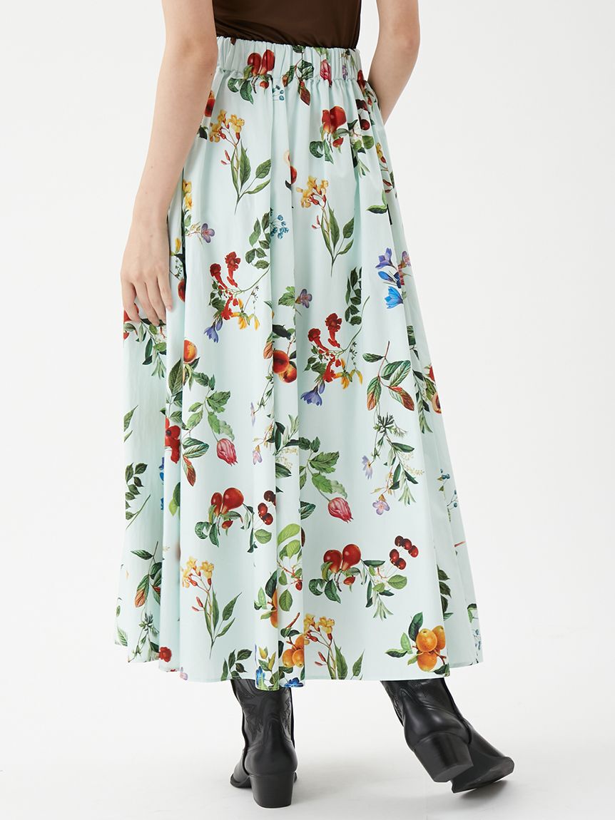 Mila Owen「ボタニカルウエストゴムギャザーマキシスカート」|スカート|