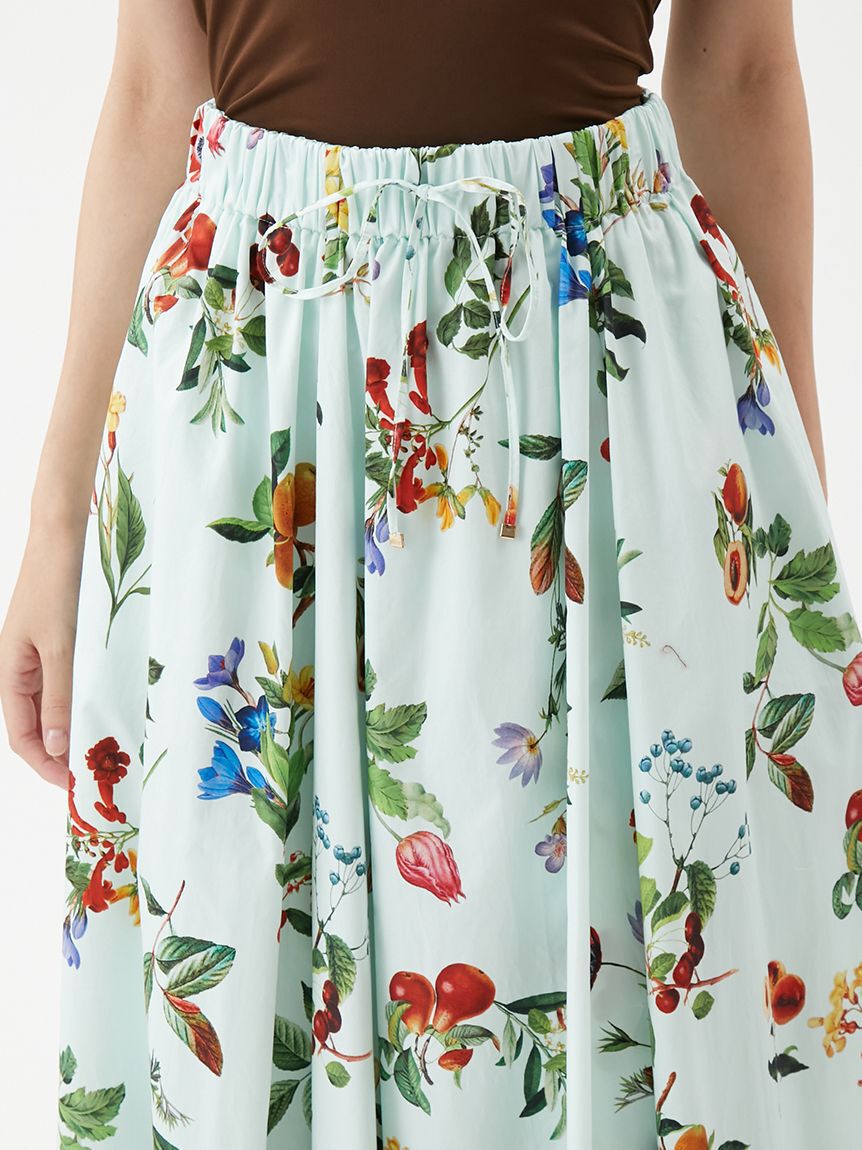 Mila Owen「ボタニカルウエストゴムギャザーマキシスカート」|スカート|