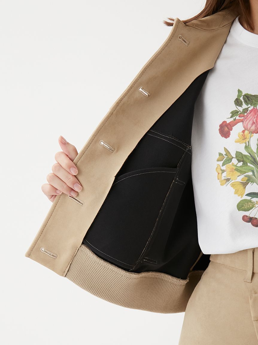 Mila Owen「【セットアップ対応】スウェードブルゾン」|ブルゾン・スタジャン|