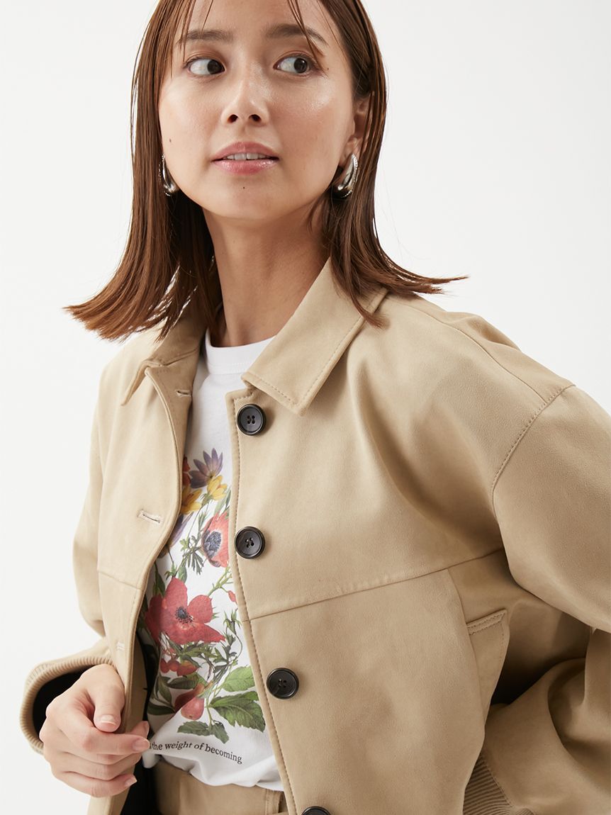 Mila Owen「【セットアップ対応】スウェードブルゾン」|ブルゾン・スタジャン|