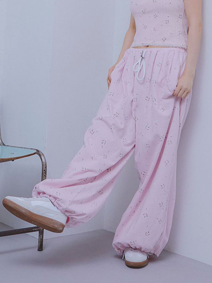 FURFUR「【限定カラー】フラワープリントスウェットワイドパンツ」|その他|