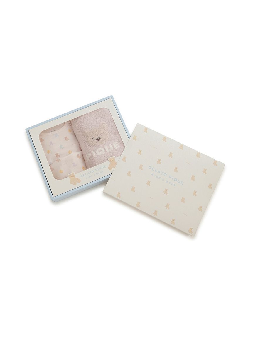 GELATO PIQUE KIDS & BABY「【ラッピング済み】【BABY】ベアブランケット&ボディースーツ&スタイ3点セット ギフトBOX」|その他ベビー用品|