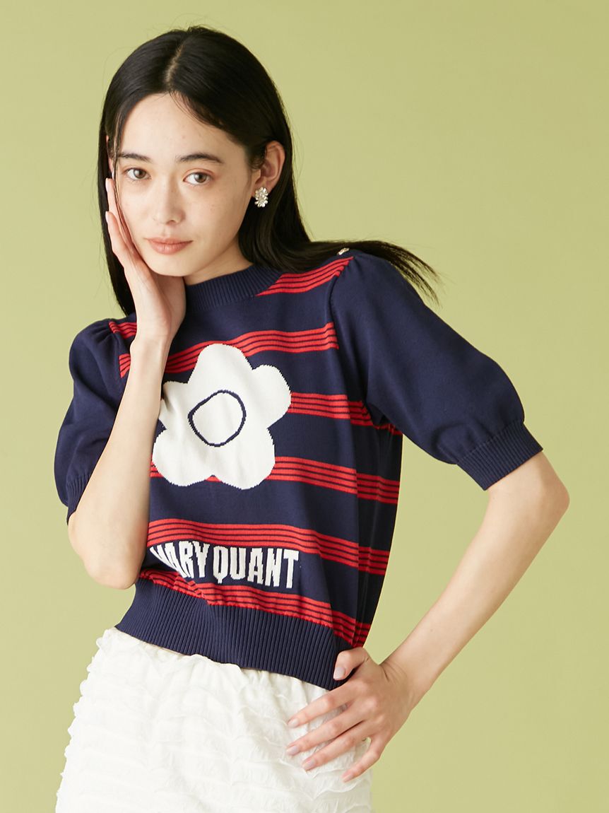 LILY BROWN「【WEB限定カラー】【LILY BROWN&times;MARY QUANT】ジャガードニットトップス」|ニット・セーター|