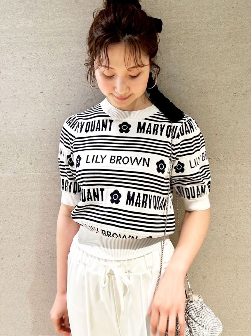 LILY BROWN「【WEB限定カラー】【LILY BROWN&times;MARY QUANT】ジャガードニットトップス」|ニット・セーター|
