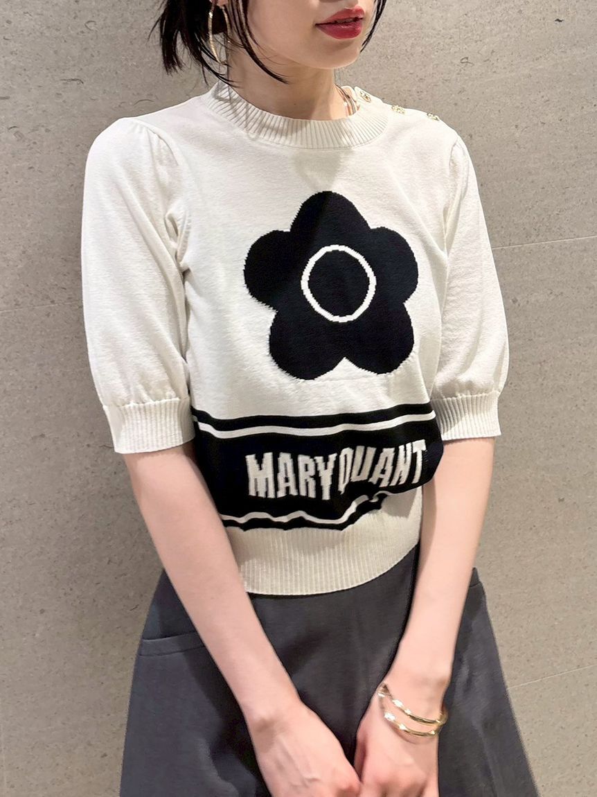 LILY BROWN「【WEB限定カラー】【LILY BROWN&times;MARY QUANT】ジャガードニットトップス」|ニット・セーター|