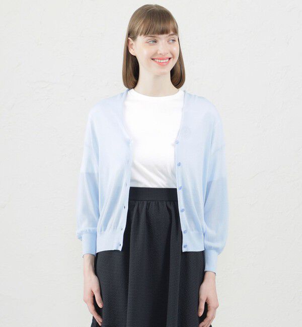MACKINTOSH PHILOSOPHY「【Heavenly Sheer Knit】ドルマンカーディガン」|ニット・セーター|ライトブルー
