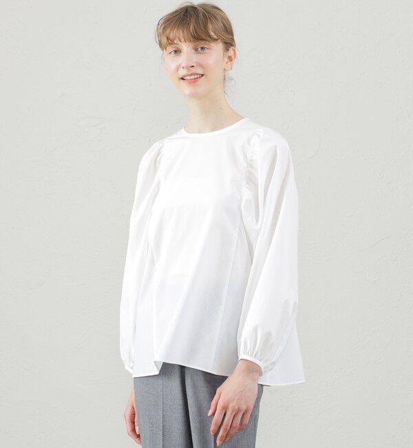 MACKINTOSH PHILOSOPHY「ボリュームスリーブブラウス」|シャツ・ブラウス|オフホワイト