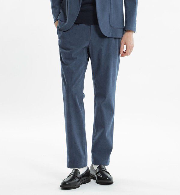 MACKINTOSH PHILOSOPHY「トリコットコーデュロイ イージーパンツ」|スラックス|ブルー