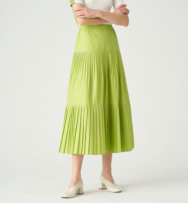  「【ドラマ着用商品】ティアードプリーツスカート」|スカート|ライトグリーン